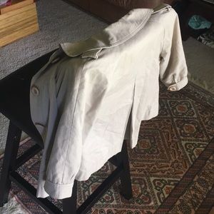 Tom Wolfe tan coat with floral lining